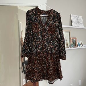Black Anthropologie Drop Waist Dress